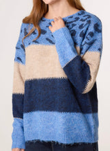 Animal Print Colour Block Knitted Jumper (2 Colours)
