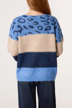 Animal Print Colour Block Knitted Jumper (2 Colours)