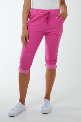 Super Stretchy Drawstring Capri Style Trousers (2 Colours)