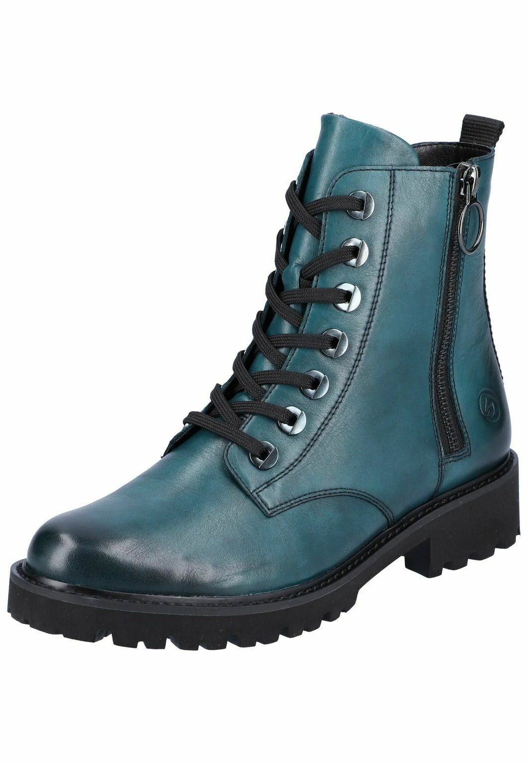 Remonte D8671 12 Odeon Petrol Blue Leather Lace Up Ankle Boots Missy Online Shoes Fashion Accessories Based in Leeds