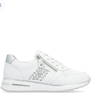 Remonte D1G00-80 Pamplona White Leather Wedge Trainers