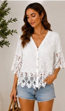 Joannie Crochet And Embroidery Style Button Cardigan Top (4 Colours)