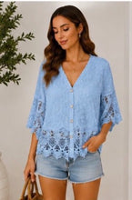 Joannie Crochet And Embroidery Style Button Cardigan Top (4 Colours)