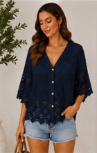 Joannie Crochet And Embroidery Style Button Cardigan Top (4 Colours)
