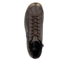 Rieker L7514-25 Brown And Leopard Print Detail Tex Trainer Boots