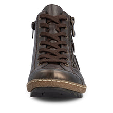 Rieker L7514-25 Brown And Leopard Print Detail Tex Trainer Boots
