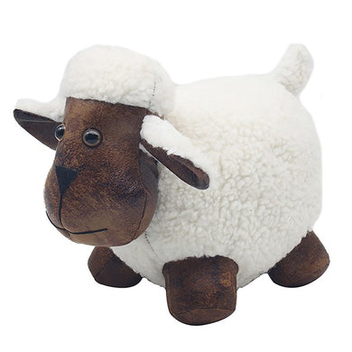 White Furry Sheep DoorStop