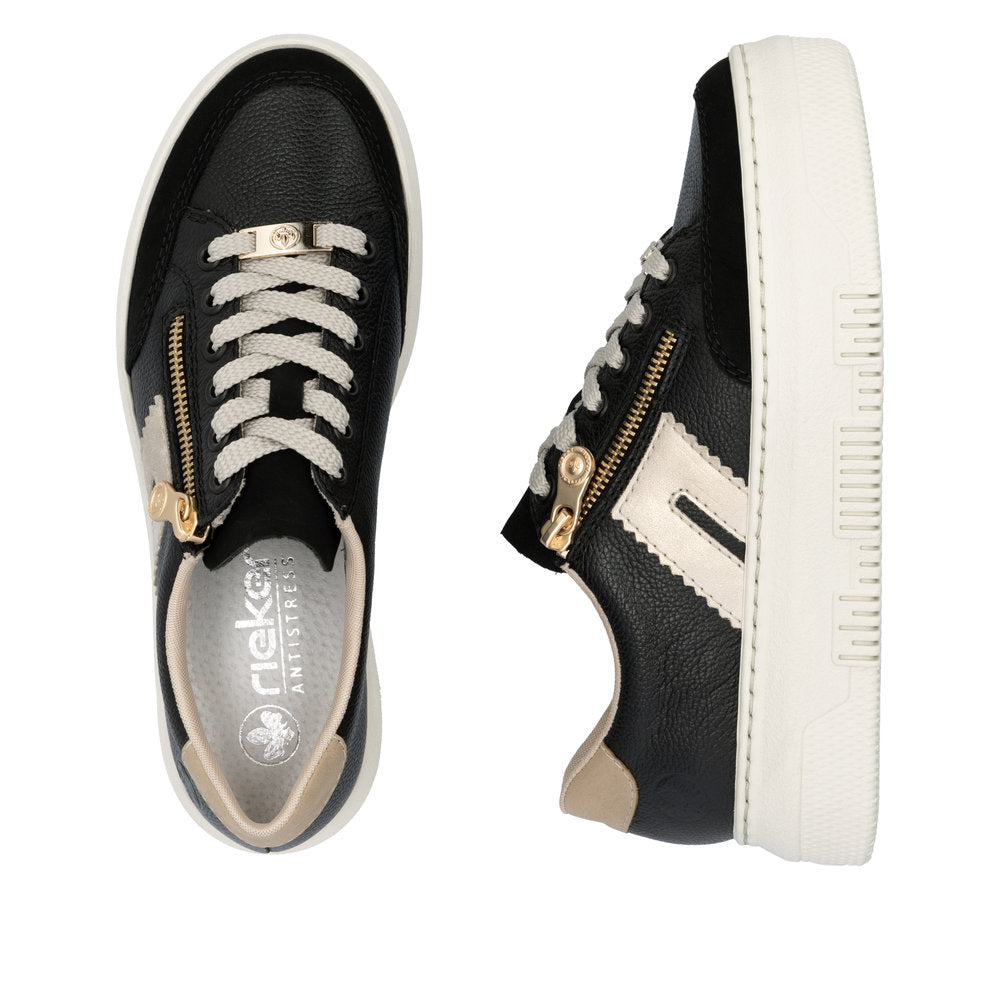 Rieker Damen Low-Top Sneaker M1912, Frauen Halbschuhe,straßenschuhe,Strassenschuhe,Sportschuhe,Freizeitschuhe,Turnschuhe,schwarz (00),36 EU / 3.5 UK Rieker Damen Low-Top Sneaker M1912, Frauen Halbschuhe,straßenschuhe,Strassenschuhe,Sportschuhe,Freizeitschuhe,Turnschuhe,schwarz (00),36 EU / 3.5 UK
