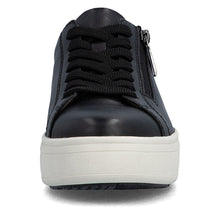 Rieker M7701-01 Lugano Black Leather Flatform Trainers