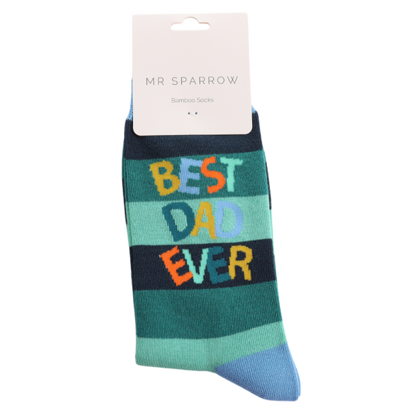 Mr Sparrow MR104 Best Dad Ever Bamboo Socks (3 Colours)