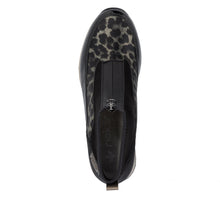 Rieker N9362-00 Largo Leopard And Black Zip Front Wedge Trainer Boots