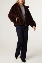 Luxurious Hooded Fur Zip Front Jacket (2 Colours)