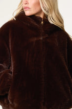 Luxurious Hooded Fur Zip Front Jacket (2 Colours)