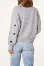 Marl Grey Polka Dot Round Neck Knitted Jumper