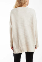 Ribbed Knit V-Neck Longline Jumper (5 Colours)