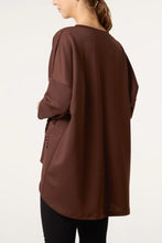 Plain Sequin Bow Detail Longline Round Neck Tunic Style Top (4 Colours)