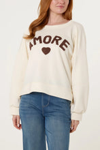 Amore Round Neck High Low Hem Sweatshirt Top (2 Colours)