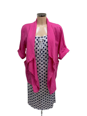 Willow Linen Effect Waterfall Cardigan (3 Colours)