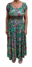 Lola Flower Multi Print Bardot Maxi Dress (3 Colours)