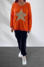 Justine V-Neck Large Shimmer Star Jumper (3 Colours)