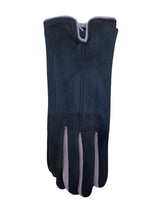 Two Tone Stretchy Suedette Gloves (5 Colours)