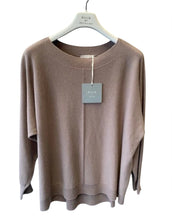 D.E.C.K By Decollage New 2331 Plain Centre Seam Detail Fine Knit Slash Neck Jumper (4 Colours)