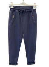 D.E.C.K By Decollage 814136 Plain Drawstring Waist Stretchy Joggers With Zip Pockets (7 Colours)