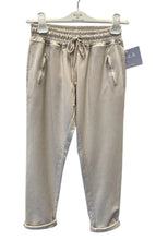D.E.C.K By Decollage 814136 Plain Drawstring Waist Stretchy Joggers With Zip Pockets (7 Colours)