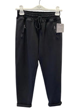 D.E.C.K By Decollage 814136 Plain Drawstring Waist Stretchy Joggers With Zip Pockets (7 Colours)