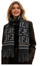 Designer Styled F Print Scarf (5 Colours)