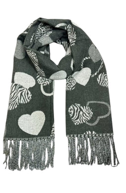 Heart Design Scarf (4 Colours)