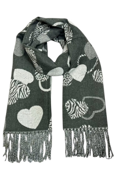 Heart Design Scarf (4 Colours)
