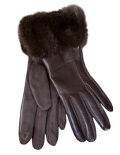 Stretchy Pleather Gloves With Faux Fur Collar (6 Colours)