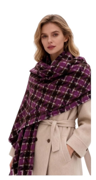 Frances Checked Design Scarf (3 Colours)