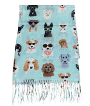 Light Weight Dogs With Sunglasses Design Scarf (2 Colours)