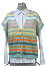 Striped Colourful Knit Vest Style Cardigan (3 Colours)