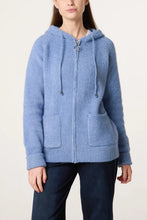 Cozy Textured Knit Zip Up Front Hoodie With Pockets (5 Colours)