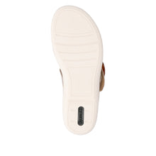 Remonte R6853-93 Rose Gold Metallic Leather Low Wedge Sandals