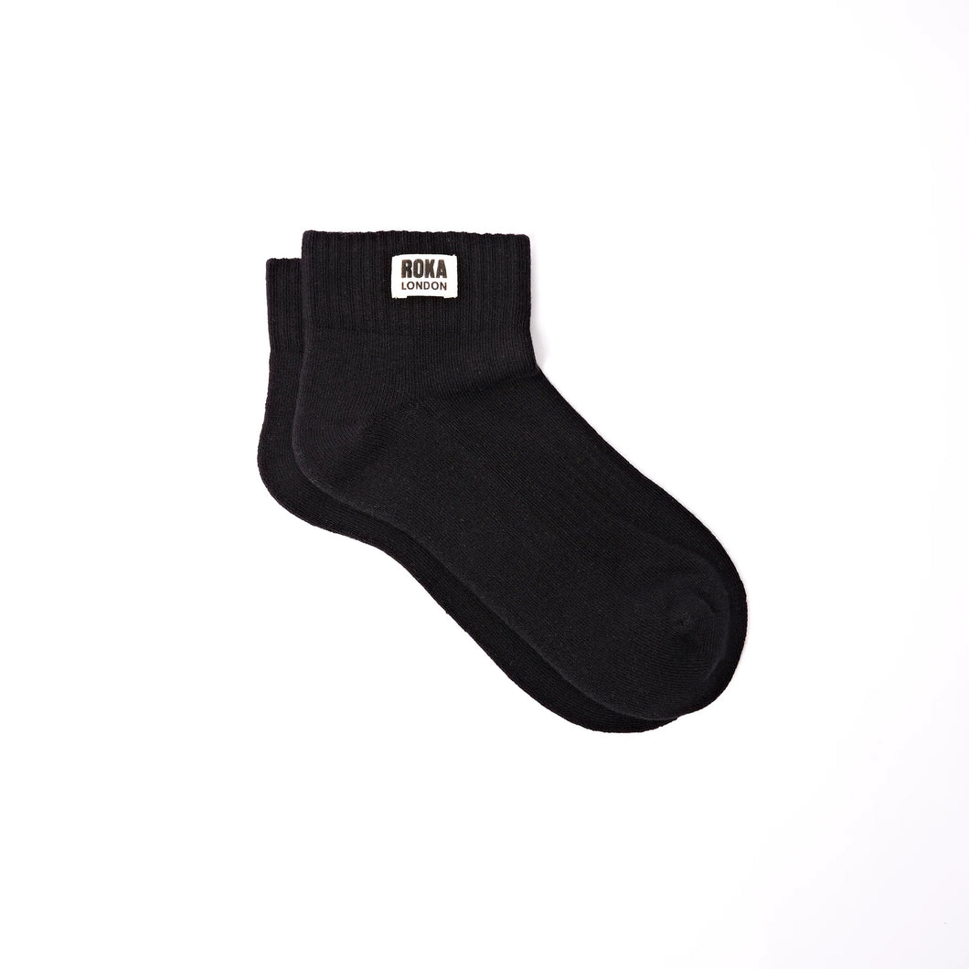 Roka Wembley Plain Cotton Ankle Socks (3 Colours)