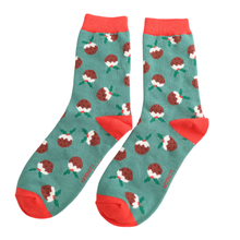 Miss Sparrow SKS528 Christmas Puddings Bamboo Socks (2 Colours)