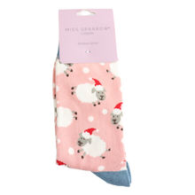 Miss Sparrow SKS533 Santa Sheep Bamboo Socks (4 Colours)
