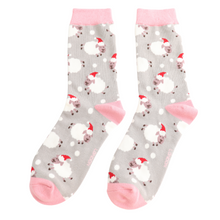 Miss Sparrow SKS533 Santa Sheep Bamboo Socks (4 Colours)