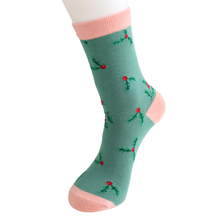 Miss Sparrow SKS549 Holly Sprigs Bamboo Socks (2 Colours)