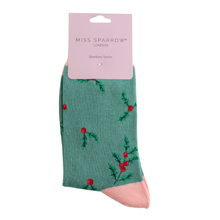 Miss Sparrow SKS549 Holly Sprigs Bamboo Socks (2 Colours)