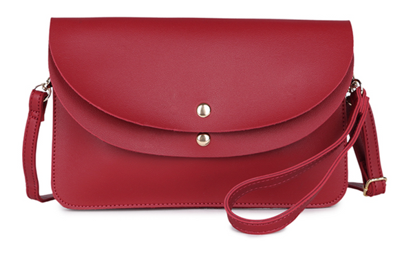 Red Double Flap-Over Style Handbag (6 Colours)