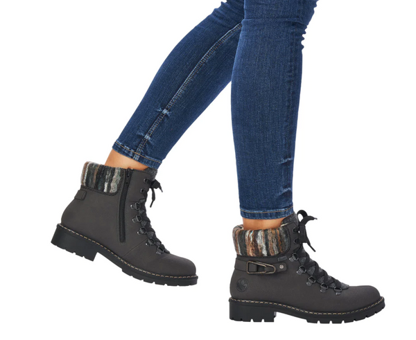 Rieker Y9131-45 Morbido Grey Combination Tex Walking Boots