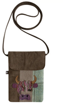 Earth Squared PQ23SL Tweed Applique Sling Style Bag (2 Colours)