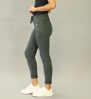 D.E.C.K By Decollage 814136 Drawstring Waist Joggers With Zip Pockets (3 Colours)