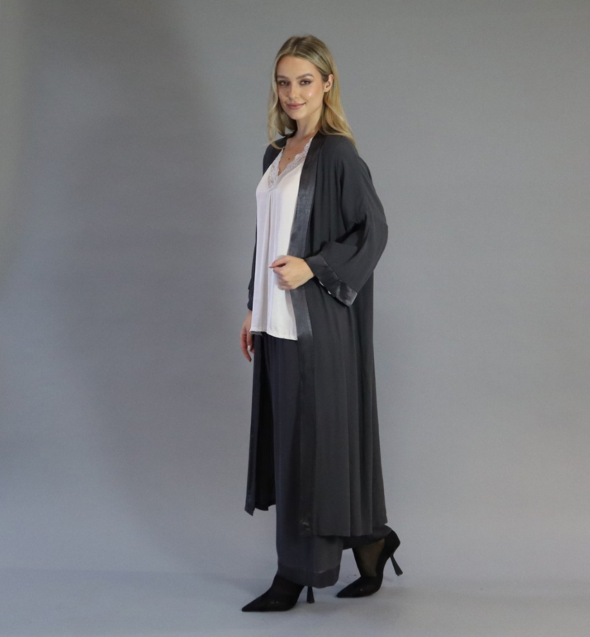 Long grey duster best sale