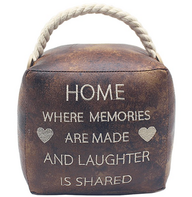 Home Where Memories Are Made And Laughter Is Shared Antique Brown Door Stop